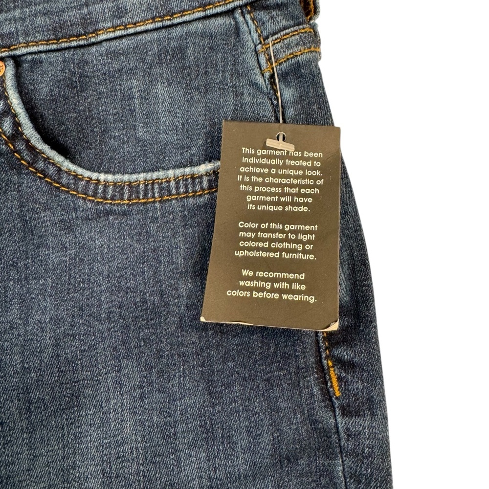 FREE PEOPLE NWT Distressed Busted Knee Stretchy Blue Denim Skinny Jeans Size 28 - Picture 5 of 8